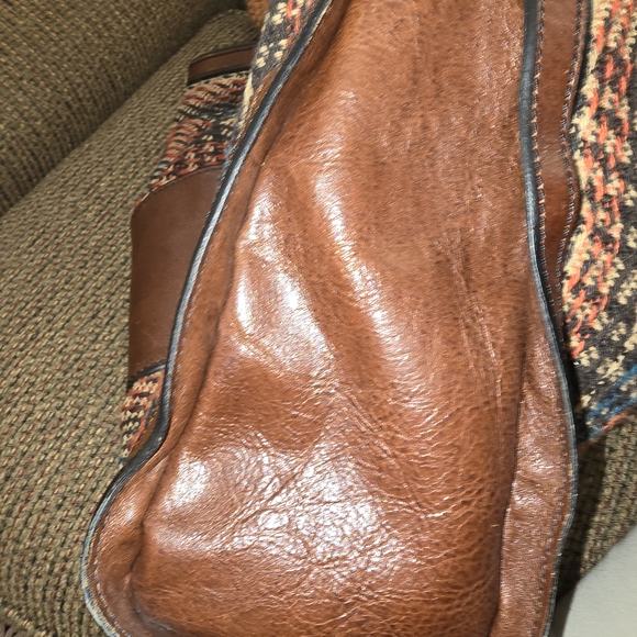 Fossil Brown Leather and Multicolor Satchel - Picture 6 of 10